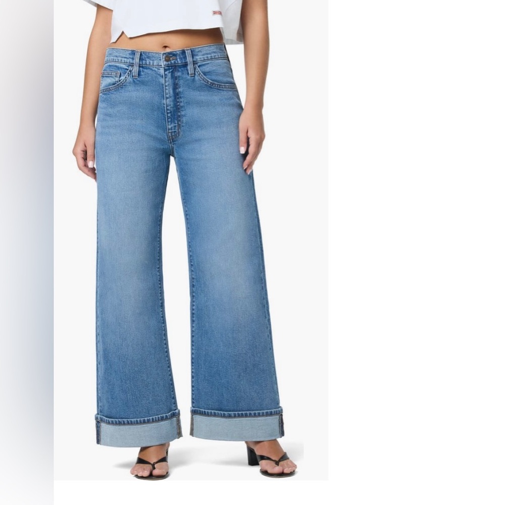 Hudson Jeans Jolene Cuffed Hem Wide Leg Jeans ✨ Burke Size 27 | denim